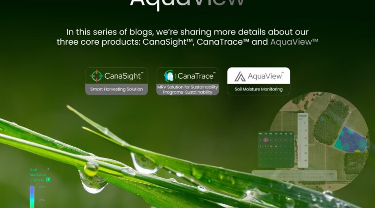 Aquaview™ - our water management platform that integrates AI, satellite imagery, and remote sensing to measure soil moisture and help to optimize crop water usage, without the need for in-field sensors.